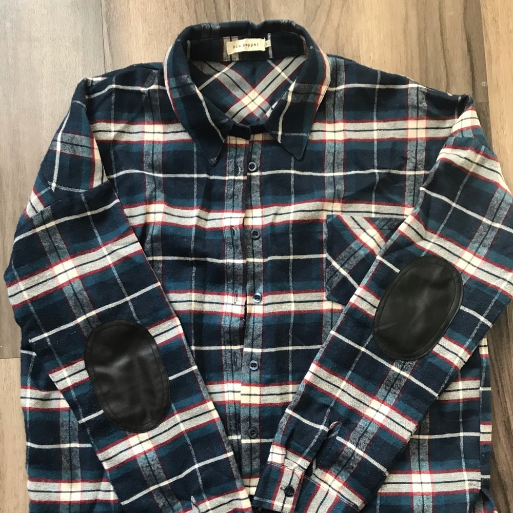 Navy flannel